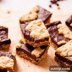 bitten oatmeal fudge bars on parchment paper