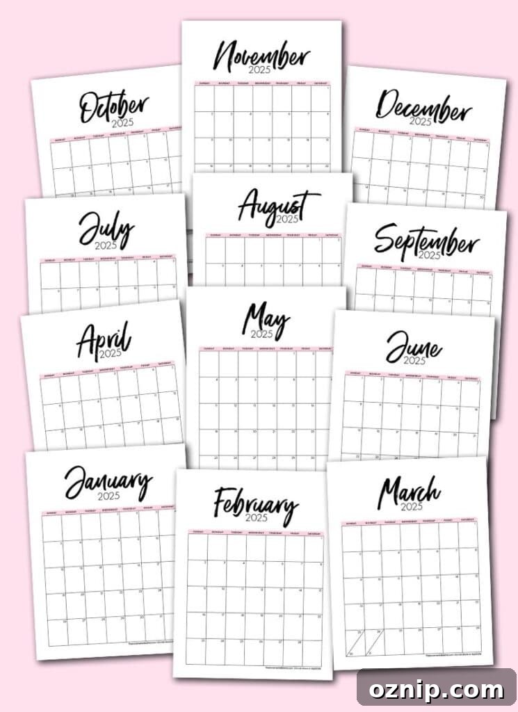 Pink calendar preview