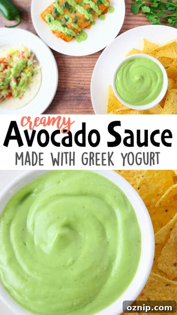 Healthy Creamy Avocado Sauce (with Greek Yogurt)