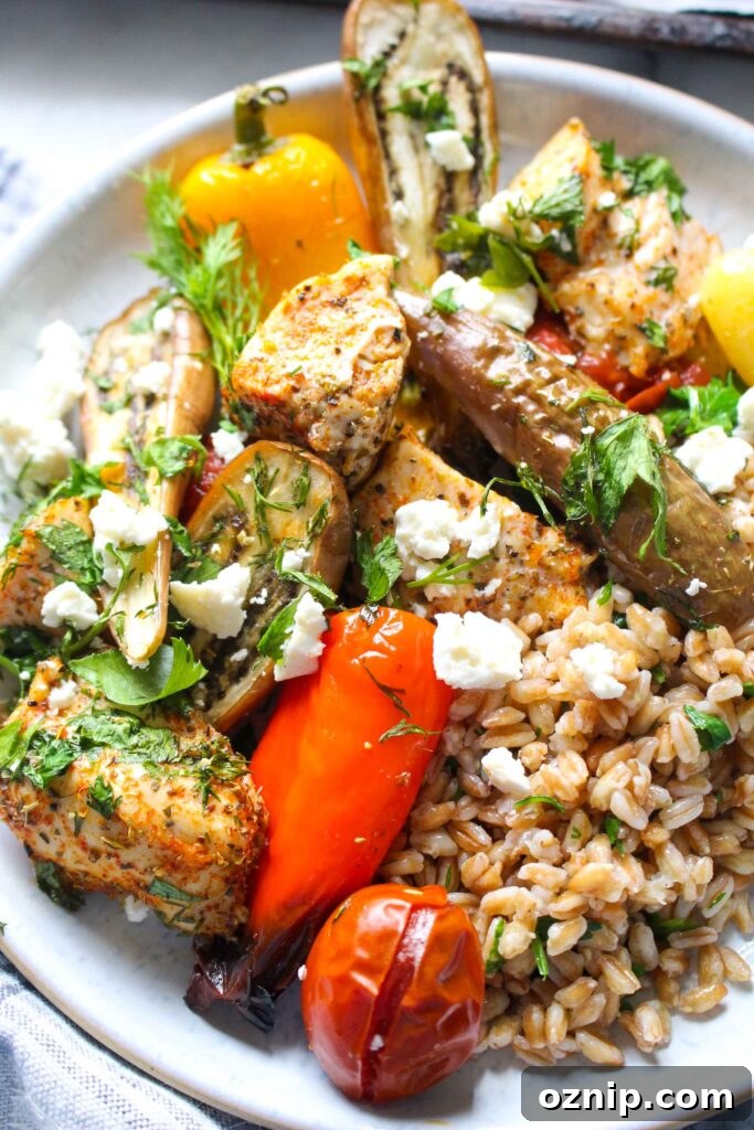 Mediterranean Sheet Pan Chicken with Roasted Eggplant 5 Mediterranean Sheet Pan Eggplant and Chicken