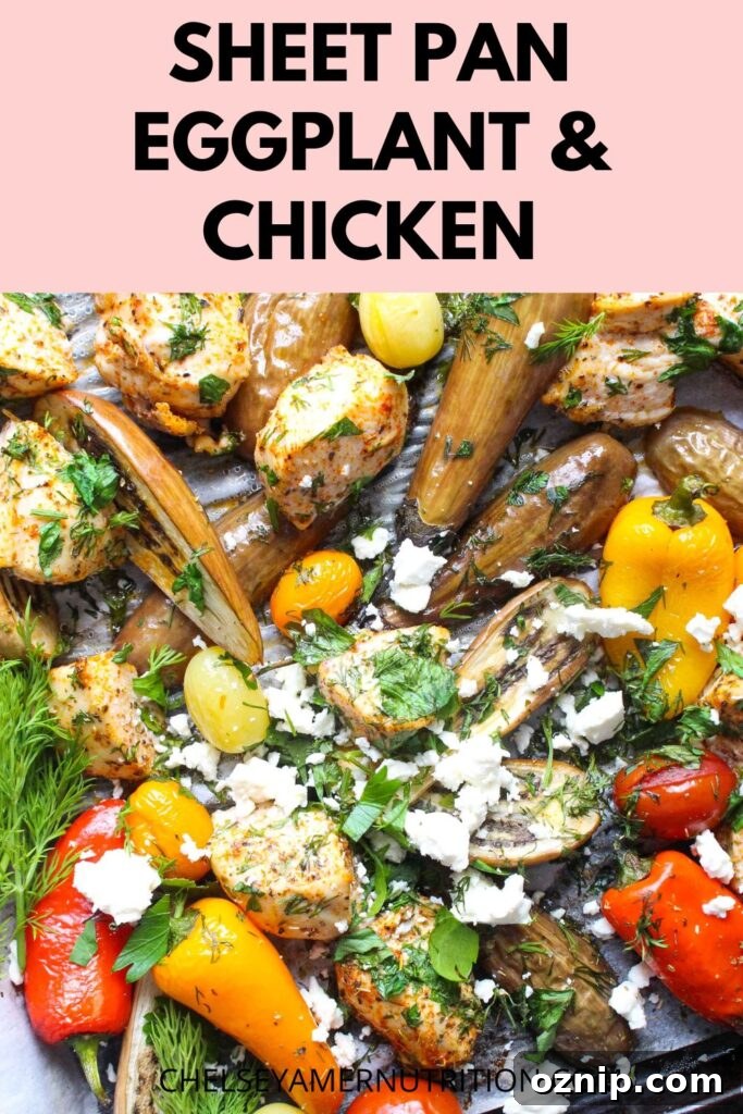 Mediterranean Sheet Pan Chicken with Roasted Eggplant 6 PIN Mediterranean Sheet Pan Eggplant and Chicken