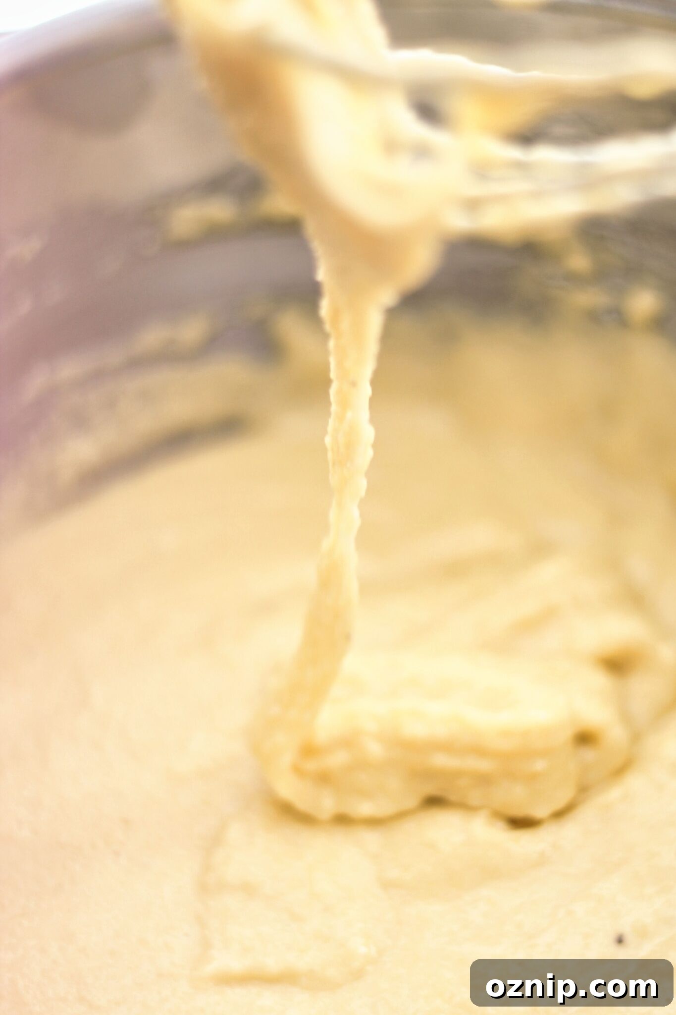 eggs mixed with sugar and almond flour mixture