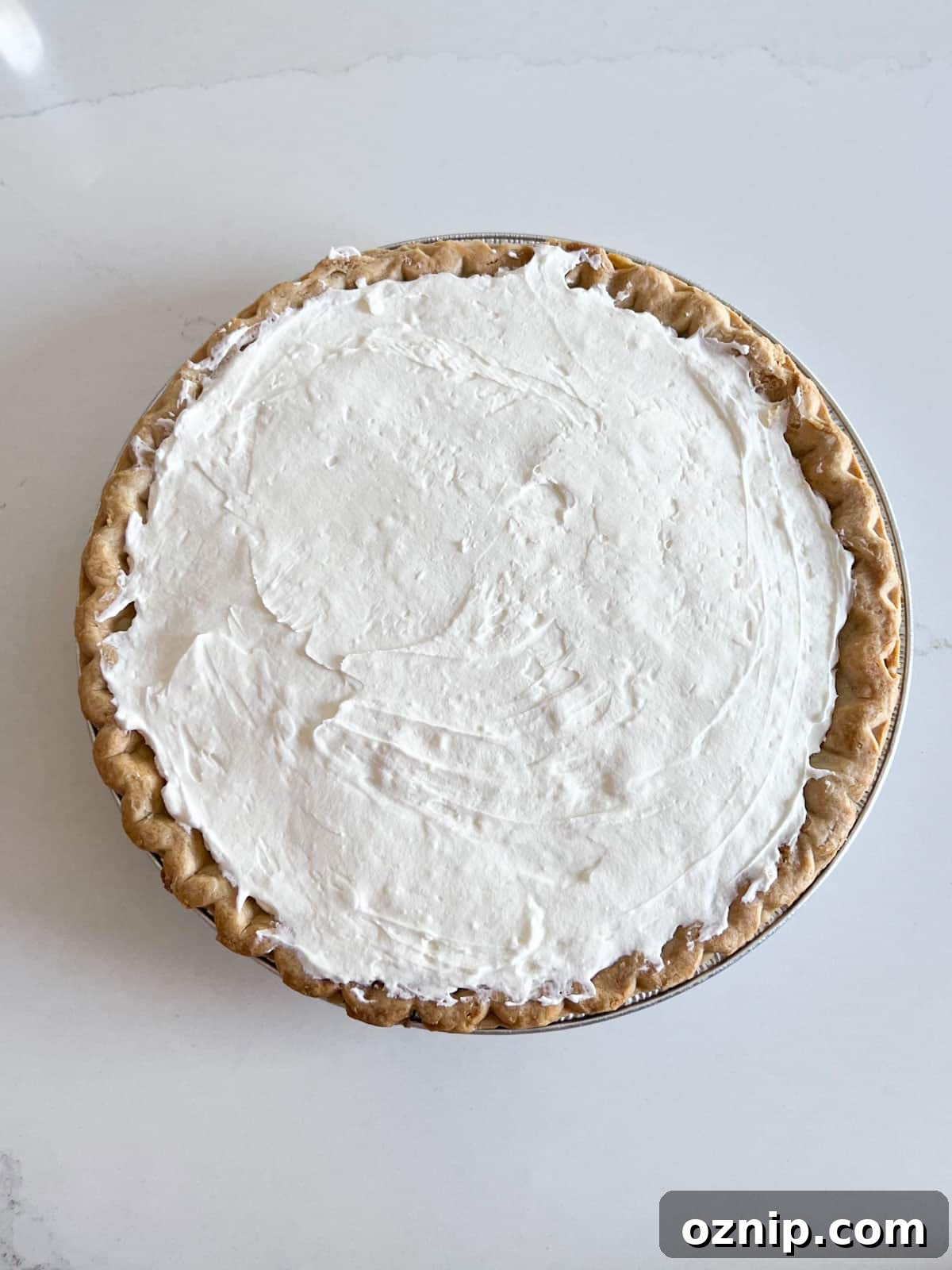 Strawberry Cream Cheese Pie Recipe with Fresh Strawberries 8 Cream cheese mixture spread in the baked pie shell.