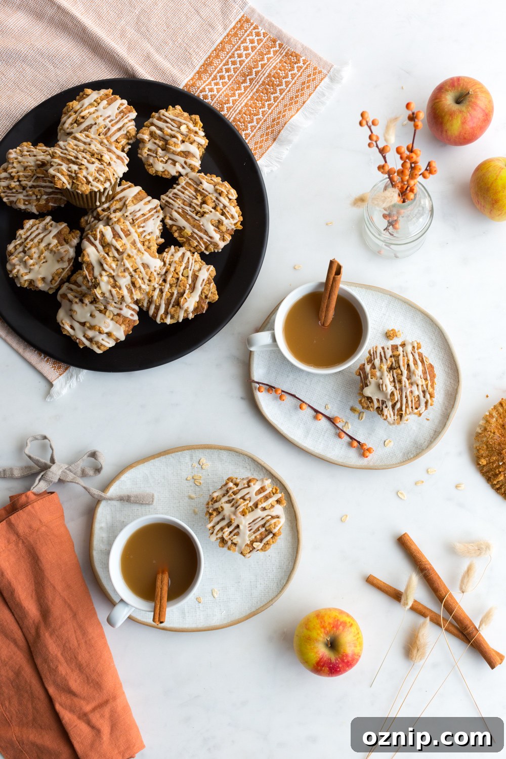 Apple Cider Oat Streusel Muffins for breakfast