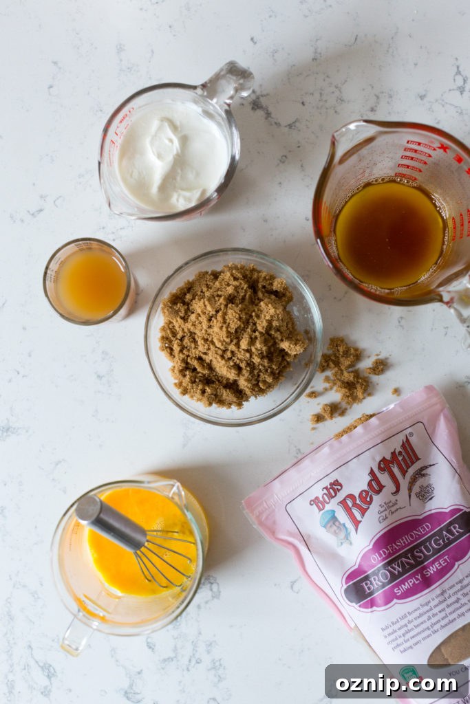 Wet ingredients for Apple Cider Muffins