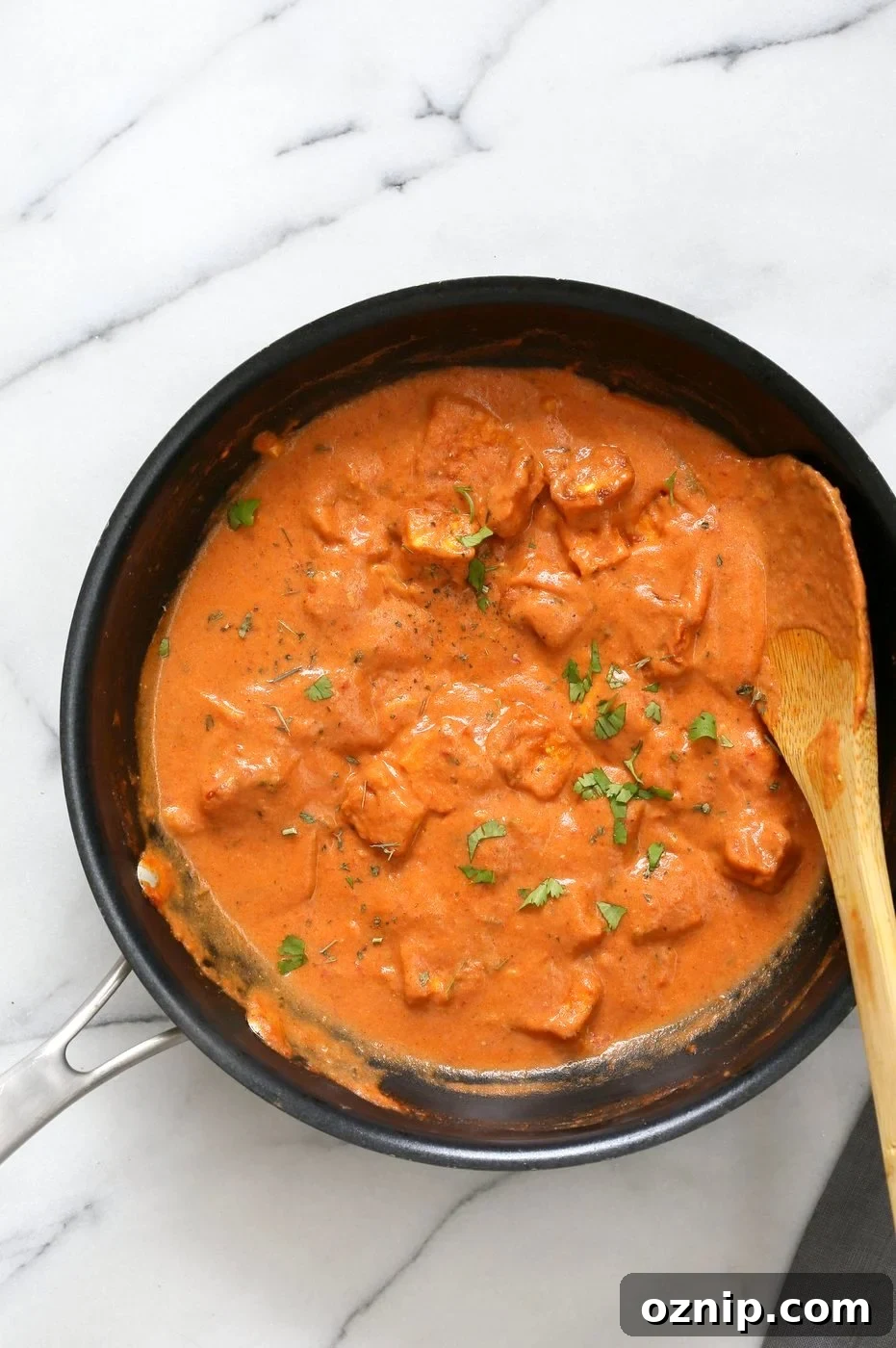 Butter Tofu served with garnishes