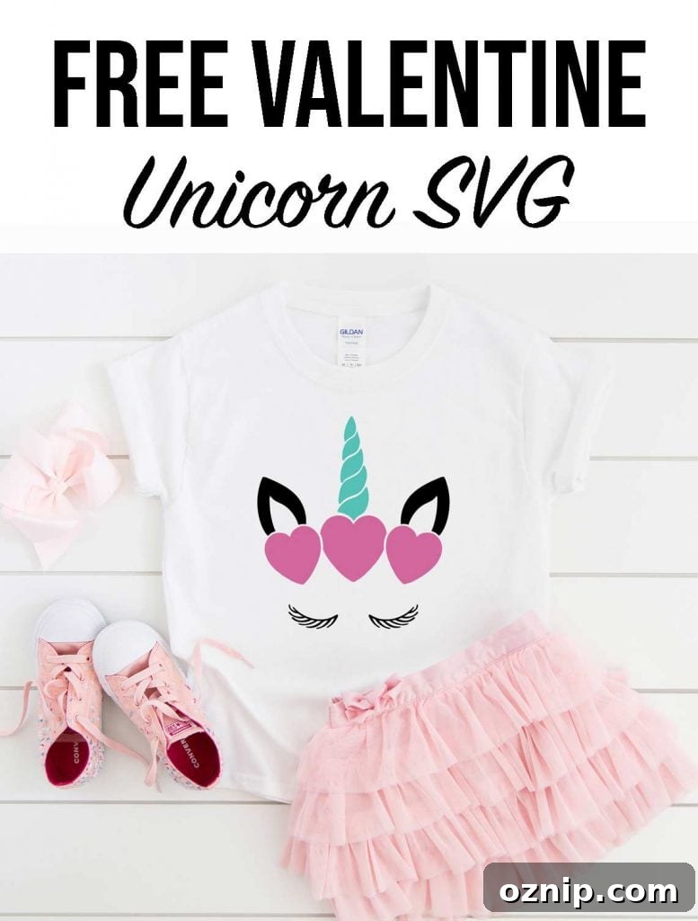 Free Valentine Unicorn SVG