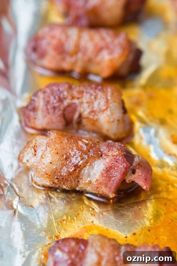 This is the BEST Bacon wrapped little smokies recipe