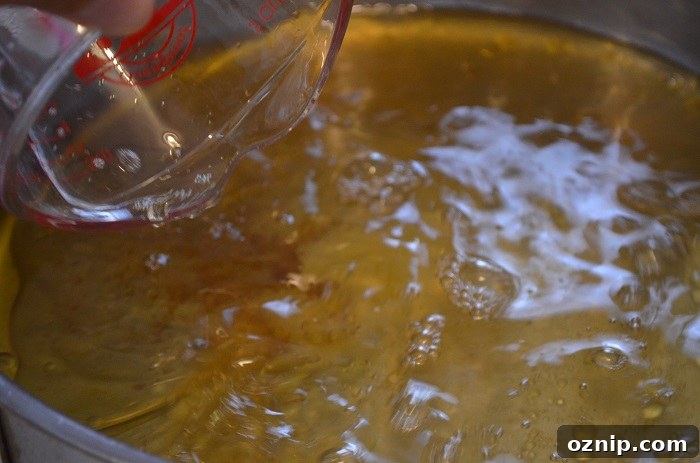 Mix in the broth
