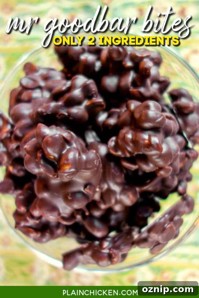 bowl of chocolate covered peanuts mr goodbar bites