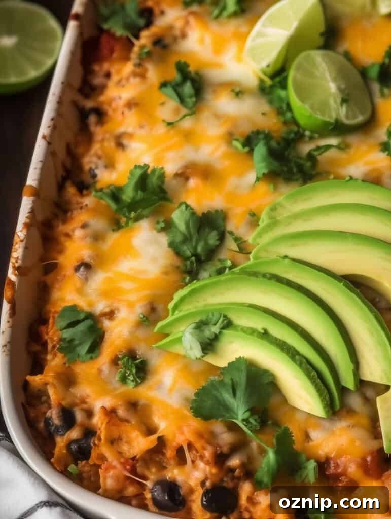 Cheesy Mexican Chicken Casserole with Tortillas 5 Serving of cheesy Mexican chicken casserole