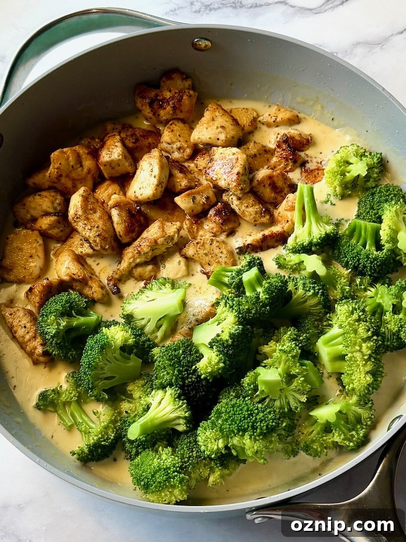 Creamy Honey Mustard Chicken with Broccoli 10 chicken and steamed broccoli added to the honey mustard cream sauce.