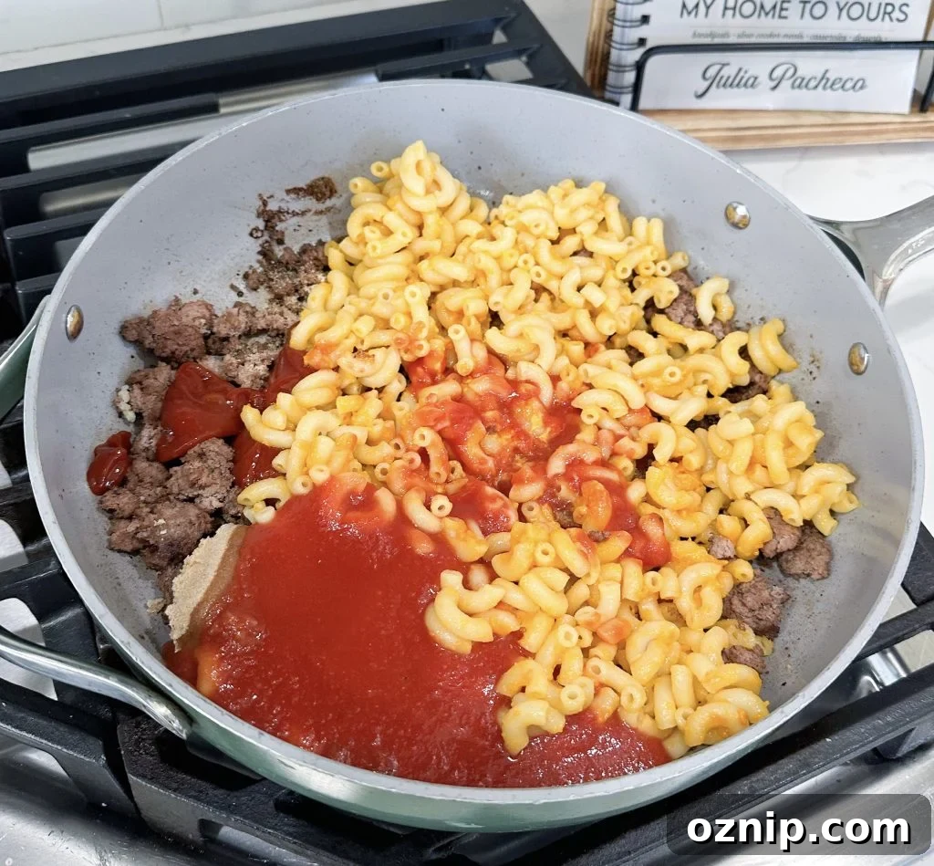 sloppy joe mac and cheese recipe