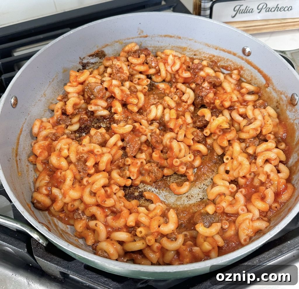 sloppy joe mac and cheese recipe