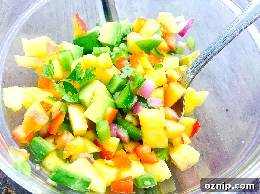 Peach and pineapple salsa