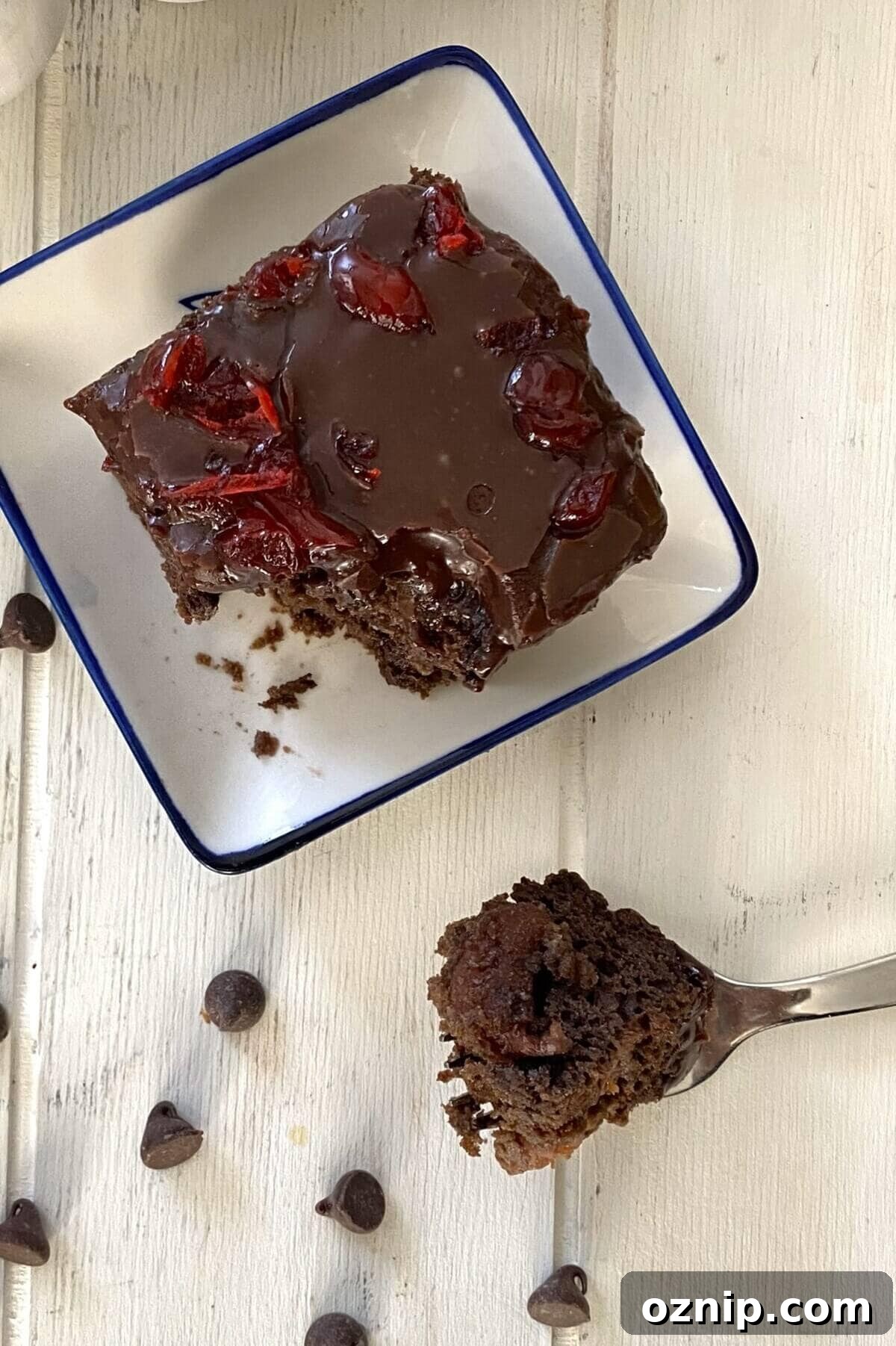 A slice of cake with a fork.
