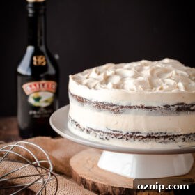 Guinness Stout Cake with Bailey's Cream Cheese Frosting. The ultimate St.Patrick's Day dessert!