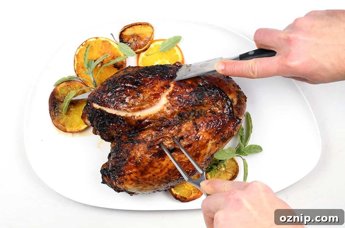 How to Roast a Turkey Crown: Step-by-Step Cooking Guide 8 Carving a turkey crown