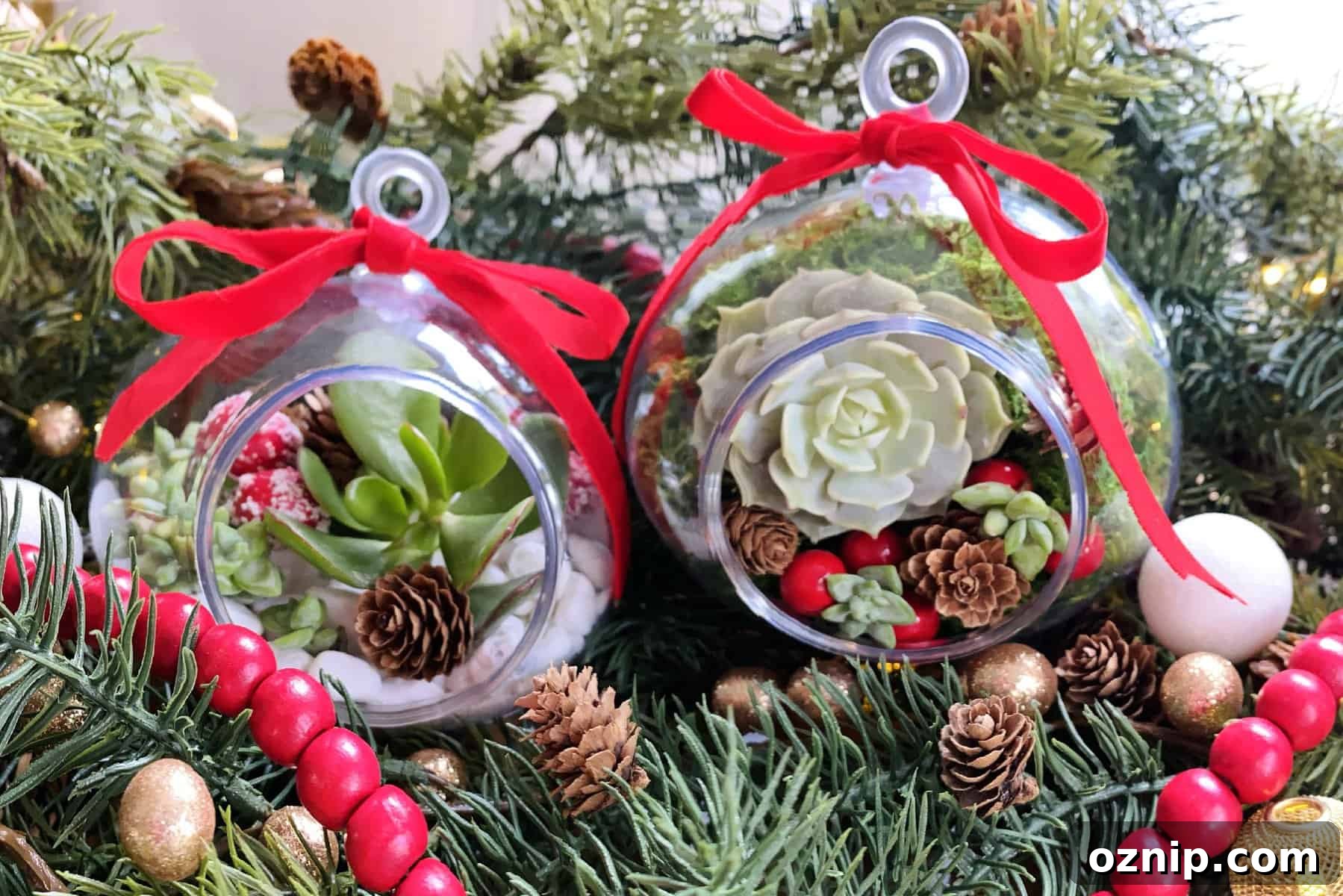 31 Handmade Christmas Gifts Under $10 3 succlent ornament
