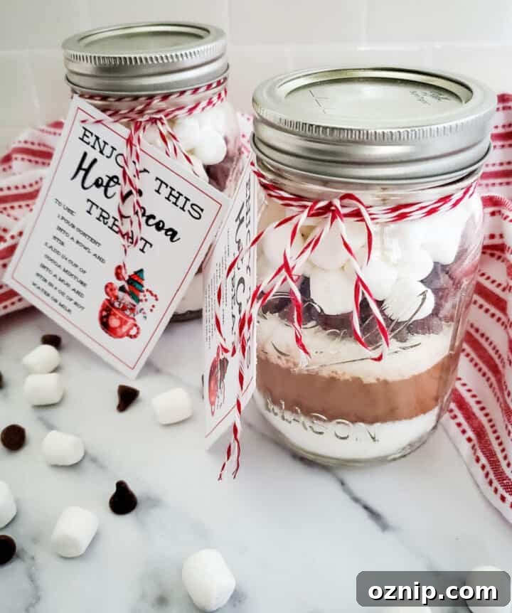 31 Handmade Christmas Gifts Under $10 24 hot cocoa in a jar