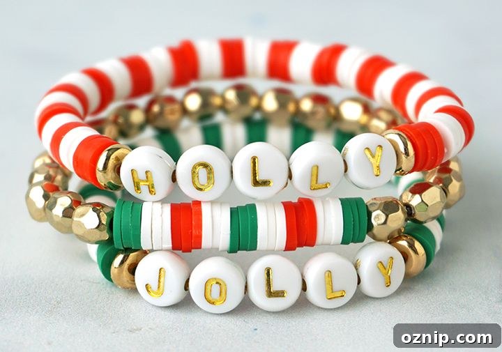31 Handmade Christmas Gifts Under $10 25 Christmas heishi bracelets