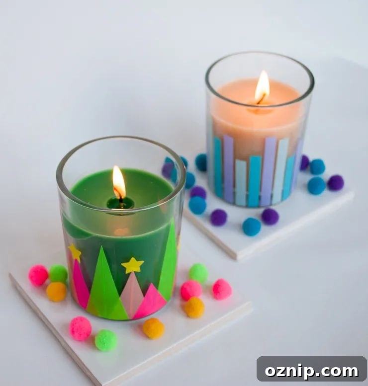 31 Handmade Christmas Gifts Under $10 32 washi tape Christmas candles