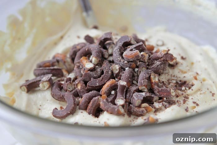 Crushing Chocolate Covered Pretzels Chocolate covered pretzels ready to be crushed for peanut butter pie filling