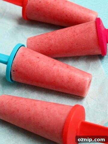 strawberry banana popsicles