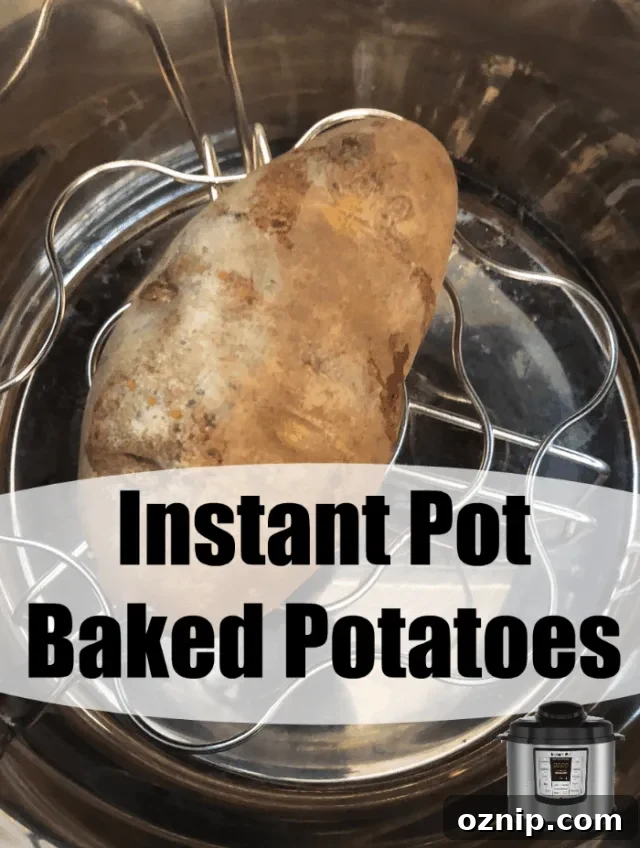 Instant Pot baked potatoes pin