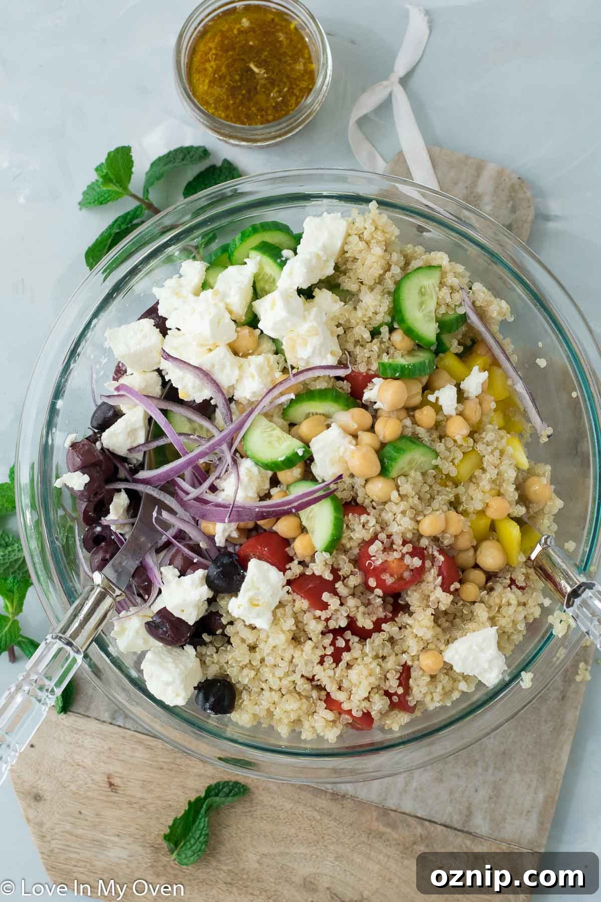 Greek Chickpea Salad with Feta and Cucumber 4 Greek chickpea salad