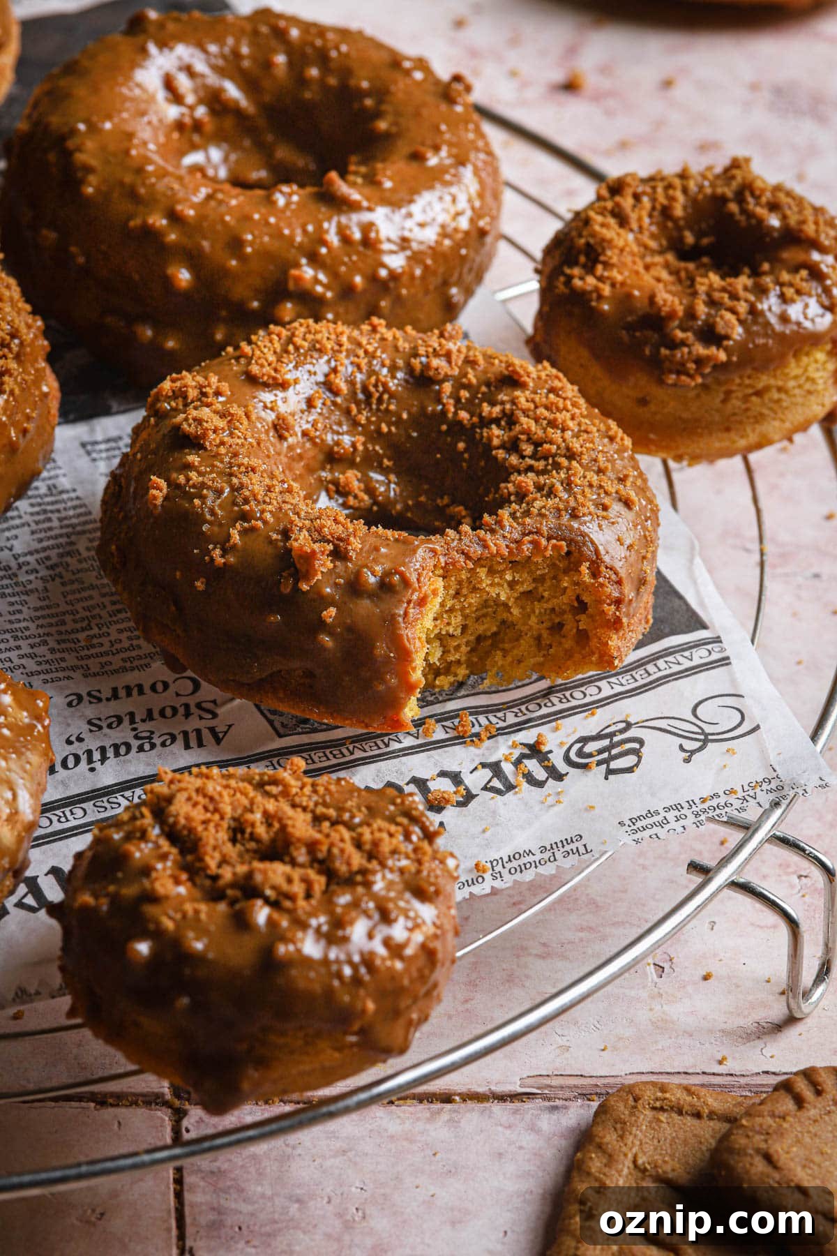 Moist Baked Pumpkin Donuts: Soft Fall Donut Recipe 9 Pumpkin donuts.