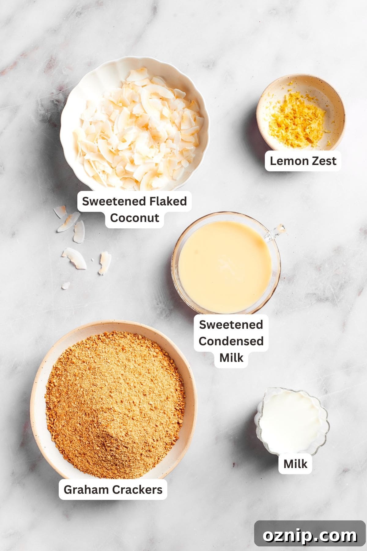 Ingredients for lemon slice base.