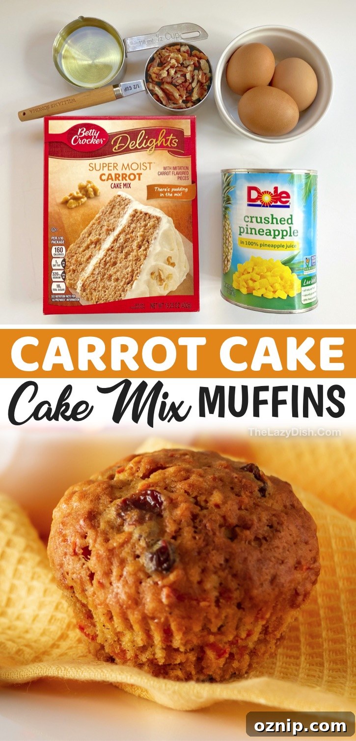 Moist Carrot Cake Muffins with Cream Cheese Frosting 6 Quick and Easy Carrot Cake Muffins
