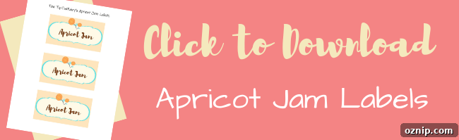 Labeled apricot jam jars