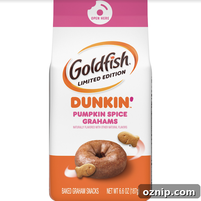 Goldfish Debuts Dunkin Pumpkin Spice Grahams for Fall 4 Limited edition Pumpkin Spice Goldfish crackers