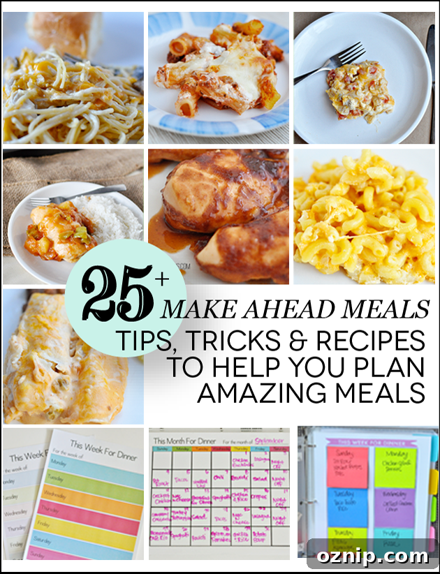 6 Meal Planning Tips for Stress-Free Weeknight Dinners 6 Over 25 Tips, Tricks & Recipes for Make Ahead Meals via www.thirtyhandmadedays.com