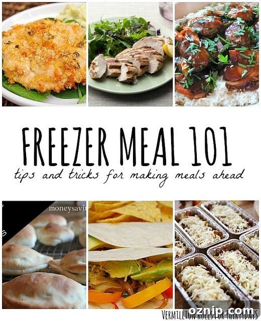 6 Meal Planning Tips for Stress-Free Weeknight Dinners 7 Freezer Meal 101- tips and tricks for making meals ahead.