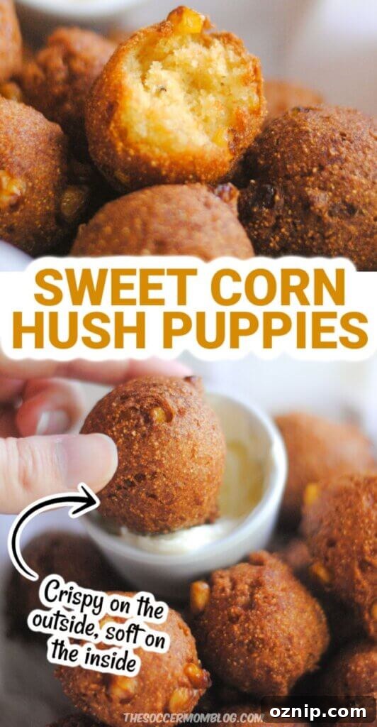 Classic Sweet Northern Style Cornbread 9 2 photo collage of hush puppies