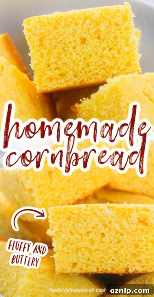 Classic Sweet Northern Style Cornbread 7 homemade cornbread squares