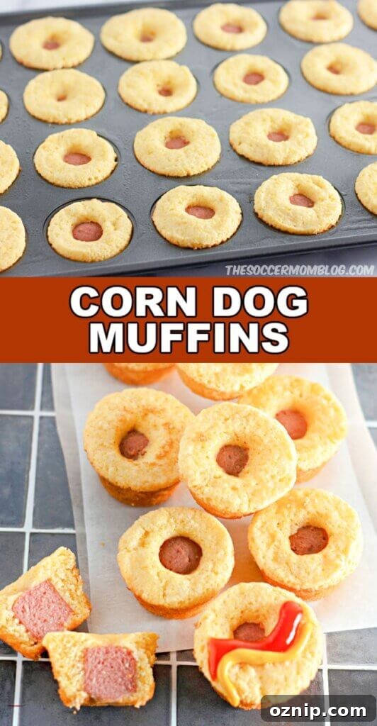 Classic Sweet Northern Style Cornbread 8 Mini Corn Dog Muffins Pinterest Image