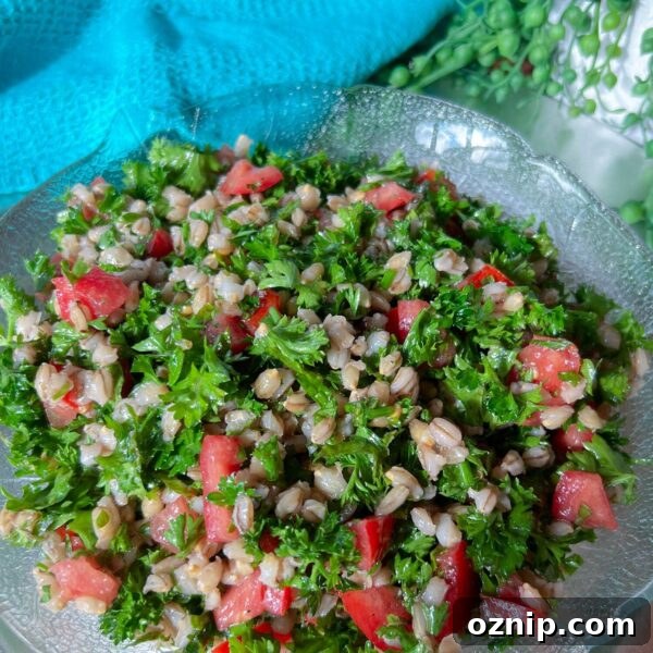 tabbouleh salad on plate