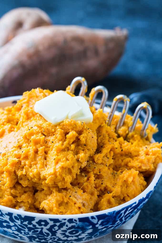 Sour Cream Mashed Sweet Potatoes