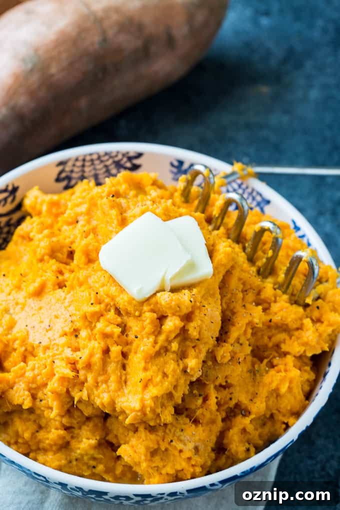 Sour Cream Mashed Sweet Potatoes