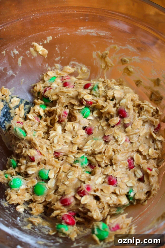 Cookie dough with M&Ms