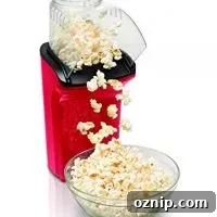 Hot air popcorn popper
