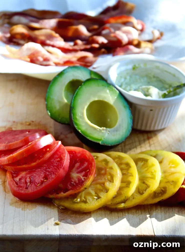 BLT's with Avocado and Pesto Mayonnaise Ingredients