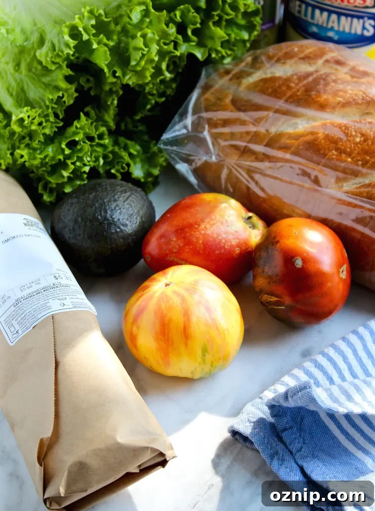 Ingredients for BLT's