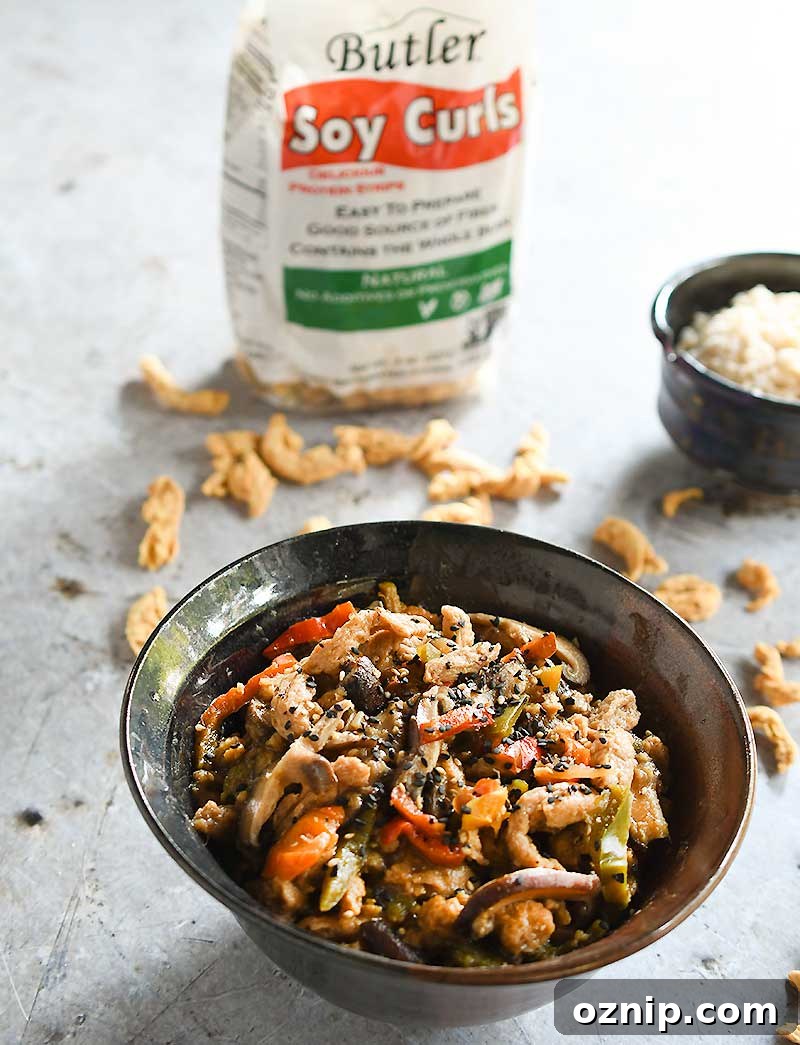 Teriyaki with Butler soy curls