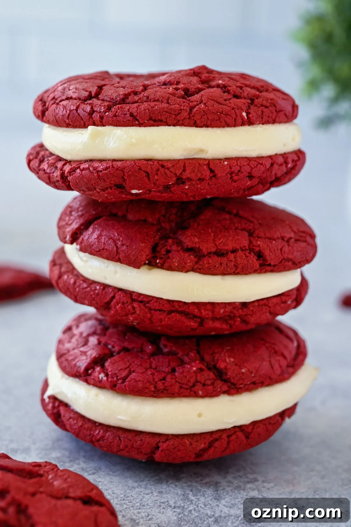 Chewy Red Velvet Cake Mix Cookies Recipe 2 Red velvet cake cookie sandwich.