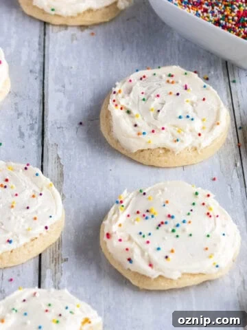 Sour cream cookies on the counter top.